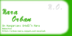 mara orban business card